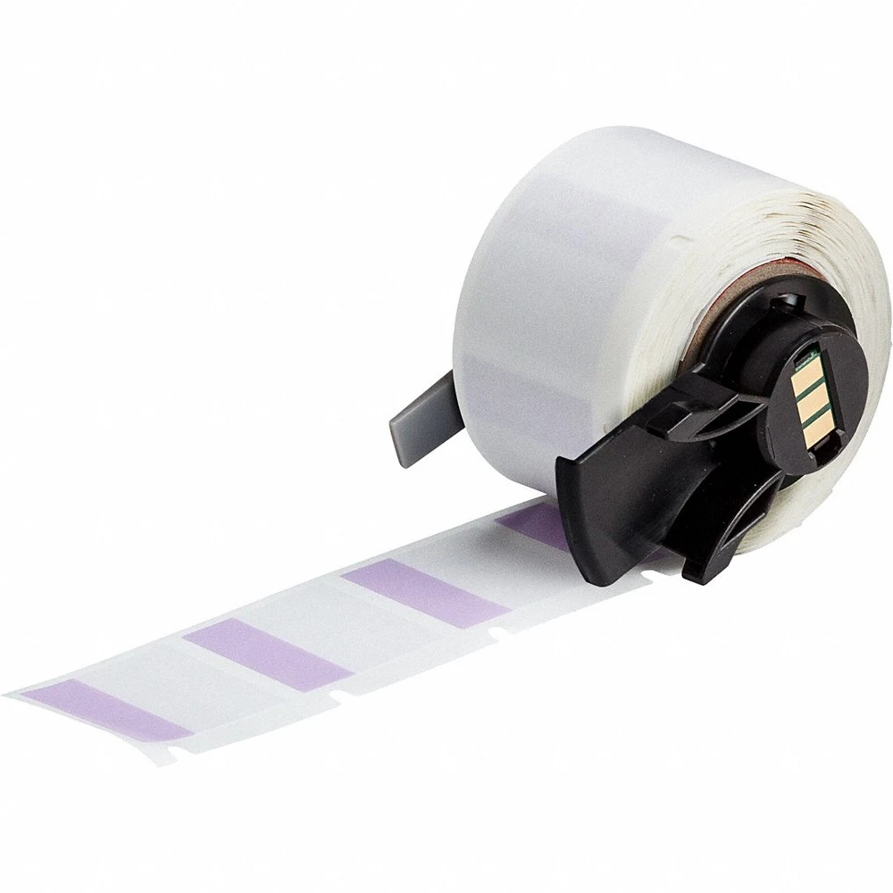 BRADY M6-19-427-PL Label, 1 Inch Size x 1 in, 1 in, Vinyl, Clear/Purple, 16 AWG to 8 AWG Wire Gauge | CV2QVB 803NX6