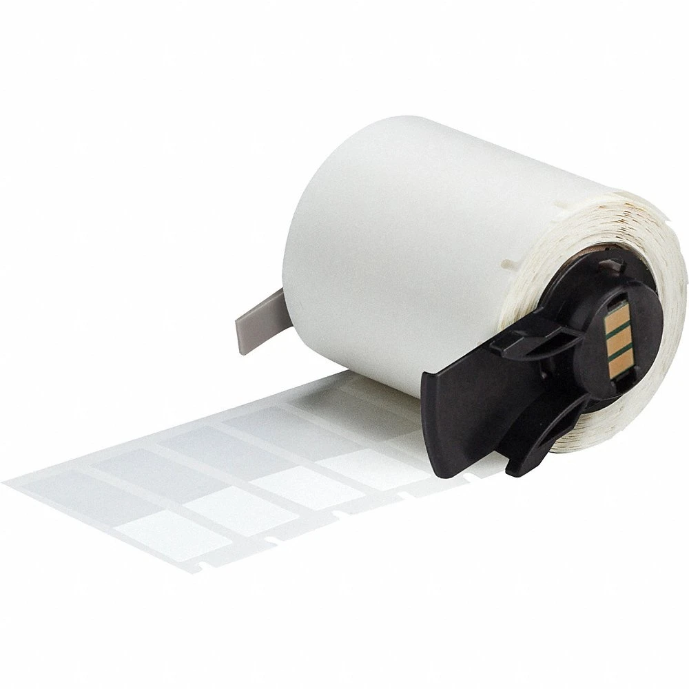 BRADY M6-72-461 Label, Rectangle, 1/2 Inch Size x 1 51/64 in, 1 51/64 in, Polyester, Clear/White | CR8PFB 803PR8