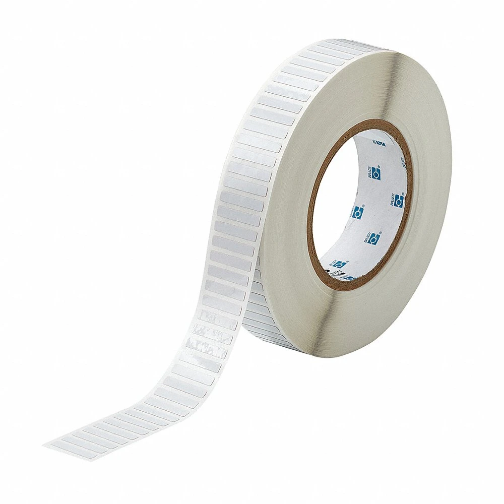 BRADY THT-42-718-10 Precut Label Roll, 1/8 Inch X 1 Inch, 1 13/64 Inch, Polyimide, White | CP2KCQ 20XX28