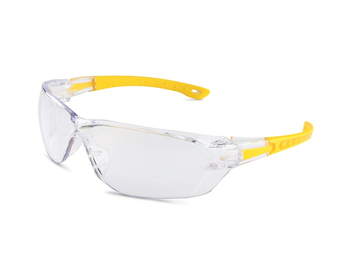 BRASS KNUCKLE BKFLEX-3100 Safety Glass, Smoke Lens, Yellow Frame, Anti Fog, 300Pk | CF6DBQ