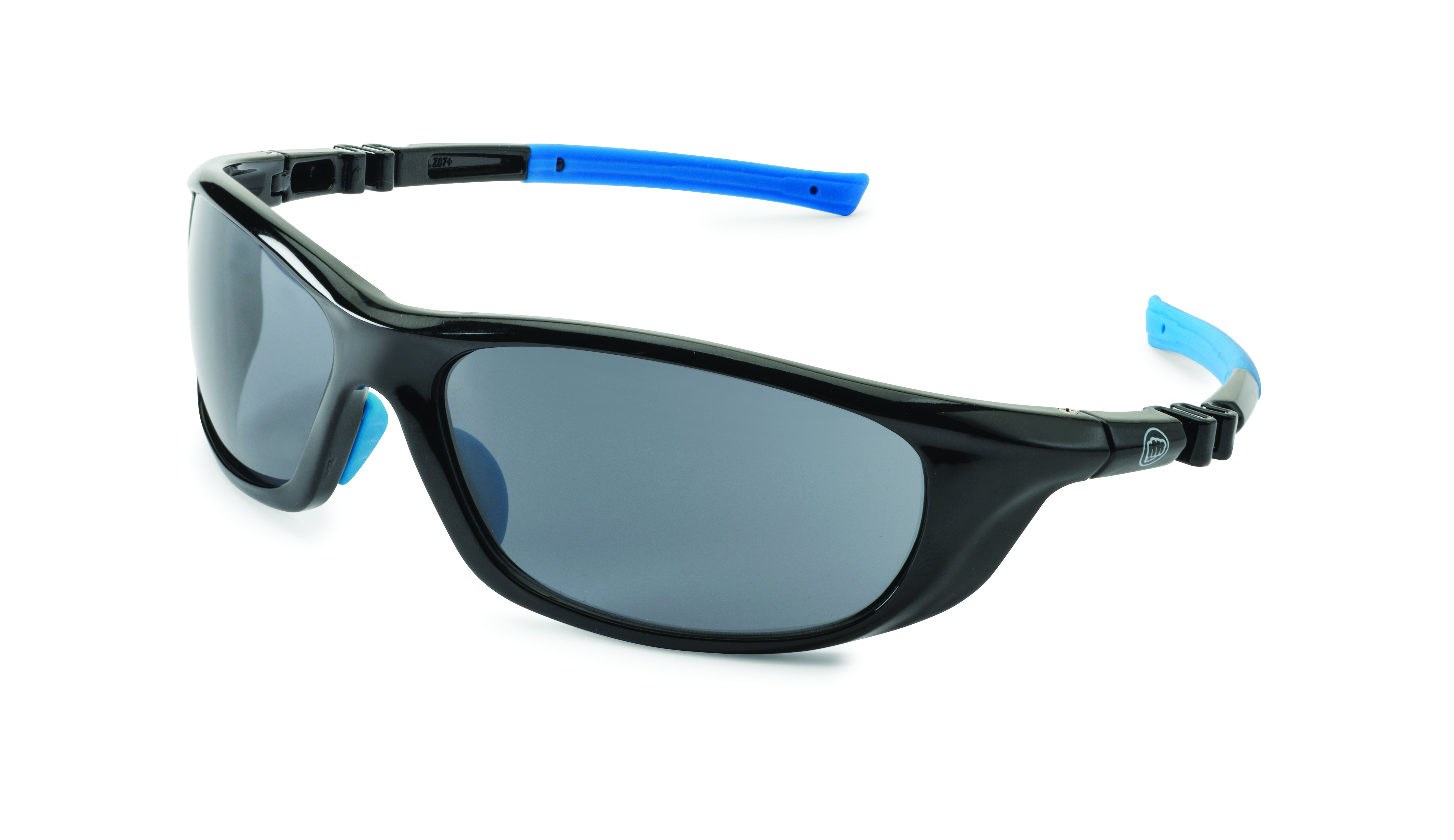 BRASS KNUCKLE BKFLEX-4010S Safety Glass, Smoke Lens, Blue Accent, Black Frame, Anti Fog, 300Pk | CF6DBW