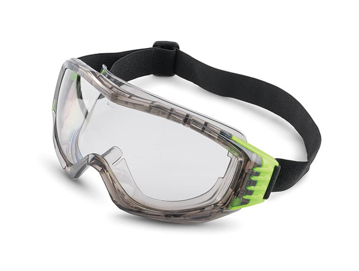 Goggle, Unvented, Clear Lens, Dark Gray Frame, Anti Fog