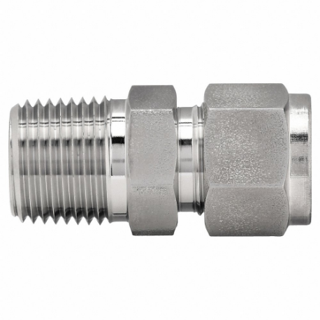 BRENNAN INDUSTRIES N2404-16-16-SS Instrumentation Fittings, 316 Stainless Steel, Compression x MNPT, 1 Inch Size Tube OD | CP2NEY 782KD2