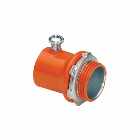 BRIDGEPORT FITTINGS 237-SO Set Screw Connector, Steel, 3 Inch Trade Size, 3 3/4 Inch Length, Non-Insulated, Orange | CQ8ABD 61VC17