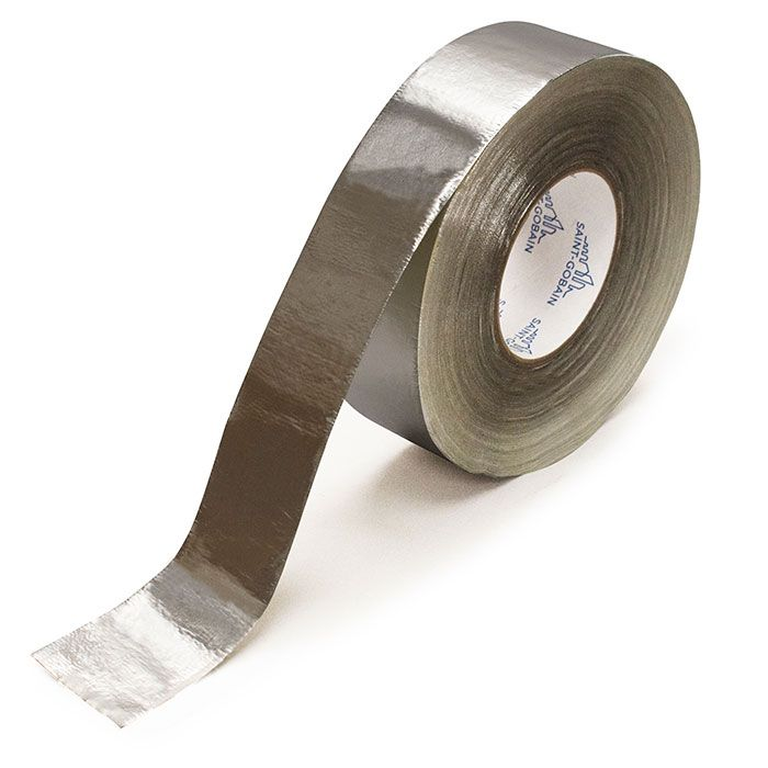 Aluminum Adhesive Tape, 2 Inch x 180 ft, 550 Deg F Max. Exposure Temperature