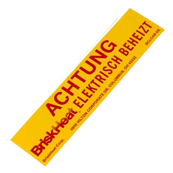 BRISKHEAT Equipment and Safety Labels