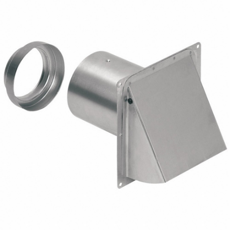 Wall Cap, Round, 3 Inch4 Inch Size Duct, Aluminum, Silver Finish, 23 ga, Wall Cap