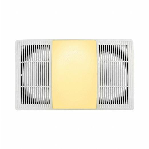 Exhaust Fan, Ceiling, 113 cfm Max, 1 Speed, Integrated LED Module