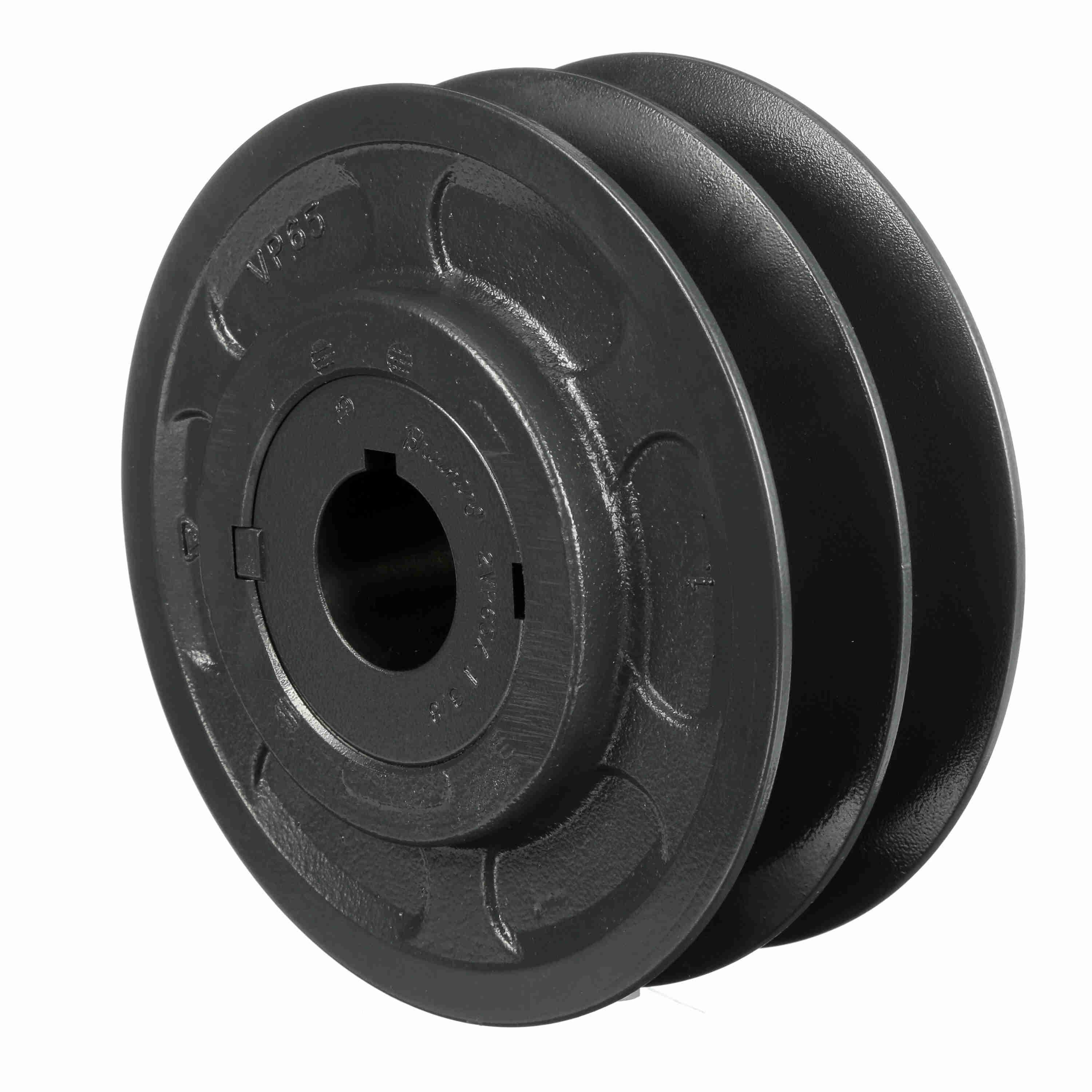 BROWNING 1046135 V-Belt Sheave, Variable Pitch, Finish Bore, 2 Groove, Cast Iron | AZ8ZQE 2VP65X 1 3/8