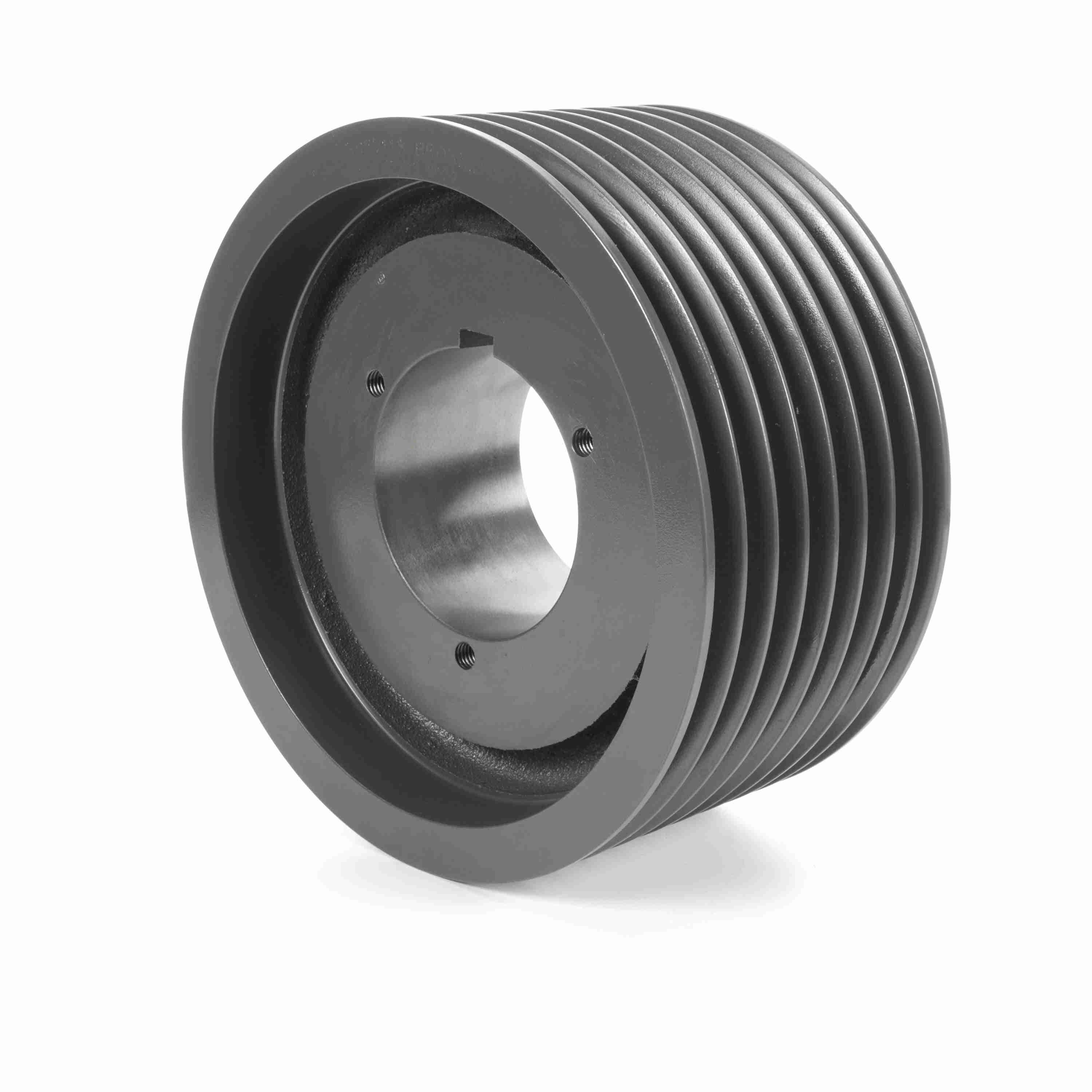 V-Belt Sheave, Multiple, Bushed Bore, 8 Groove, Cast Iron