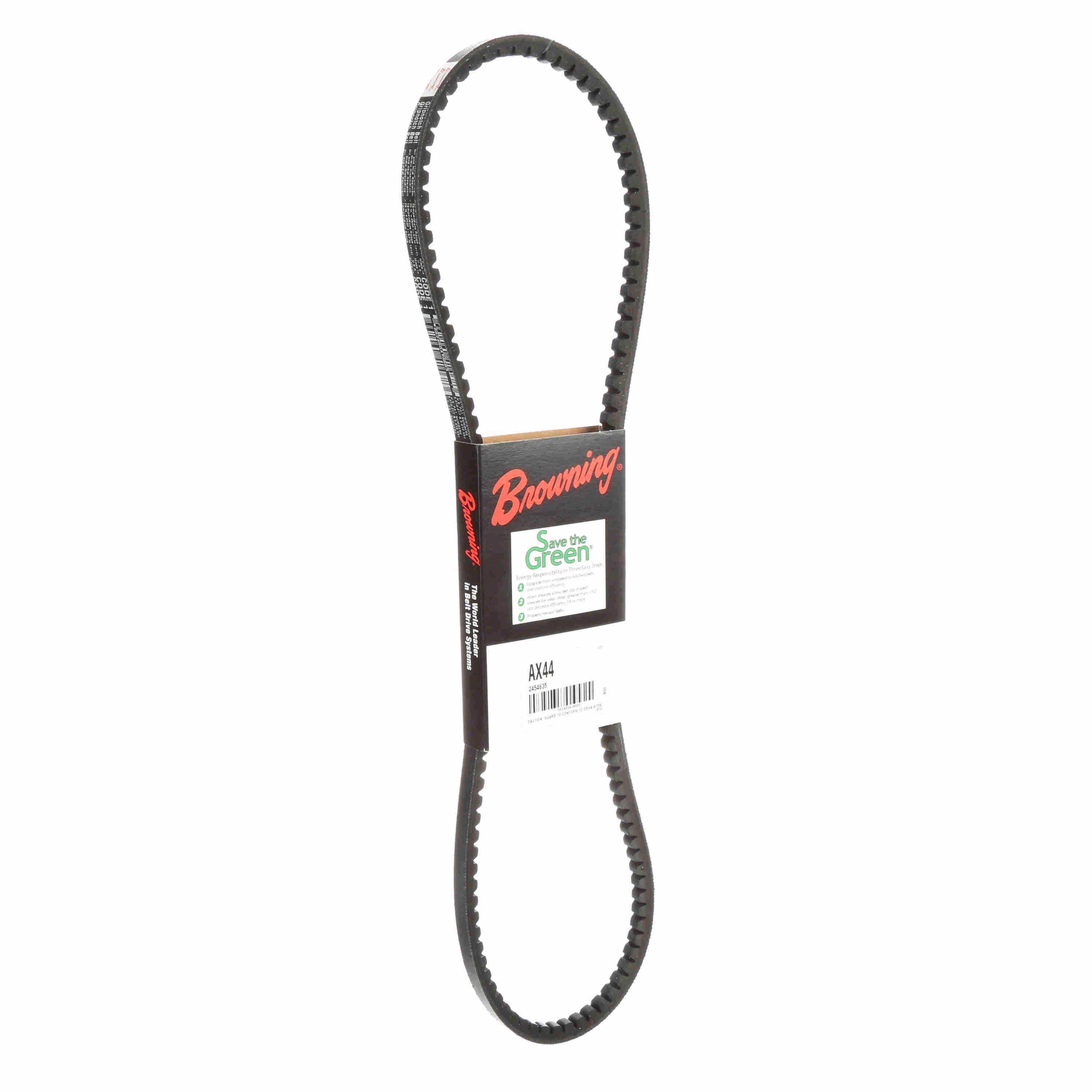 BROWNING 2454635 V-Belt, Notched, 98% Efficient, EPDM | AL4UBN AX44