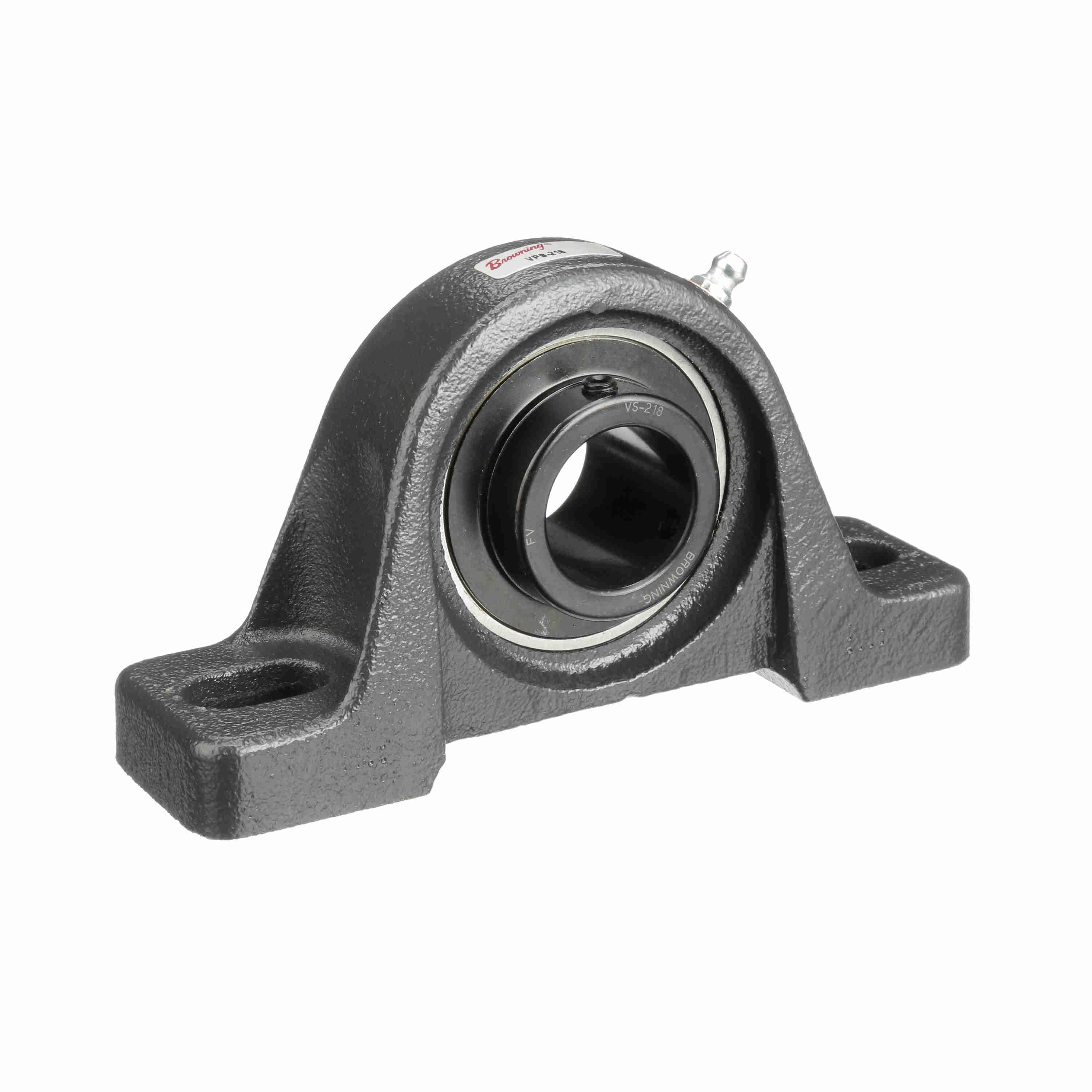 BROWNING 767848 Two Bolt Pillow Block Ball Bearing, Mounted, Cast Iron, Black Oxided Inner, Setscrew Lock | BE2GHW VPS-218