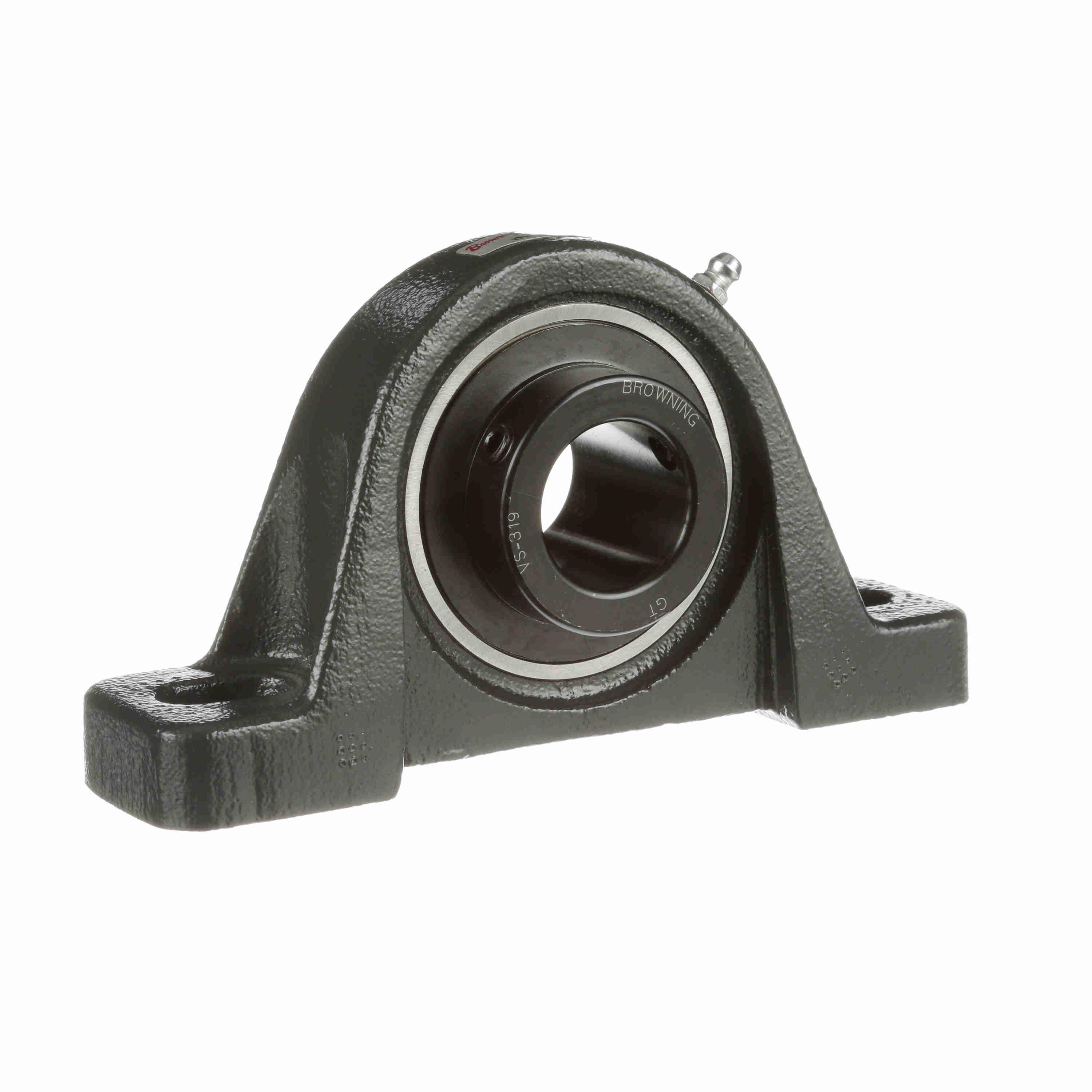 BROWNING 767919 Two Bolt Pillow Block Ball Bearing, Mounted, Cast Iron, Black Oxided Inner, Setscrew Lock | BD8YPY VPS-319