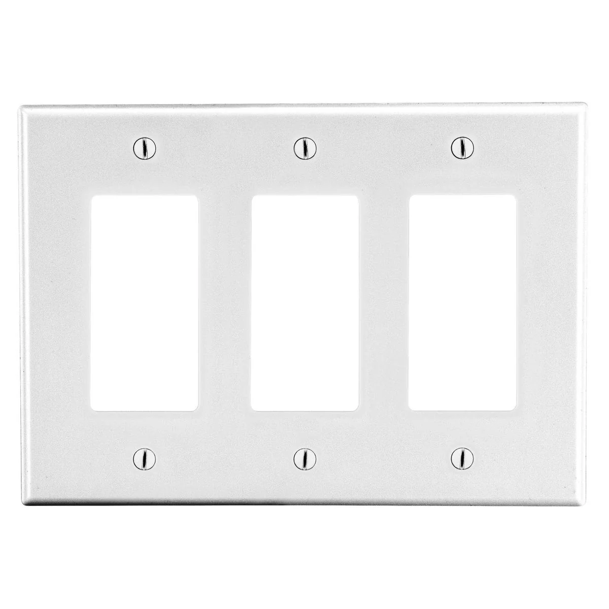 Wallplate, 3-Gang, Decorator, White