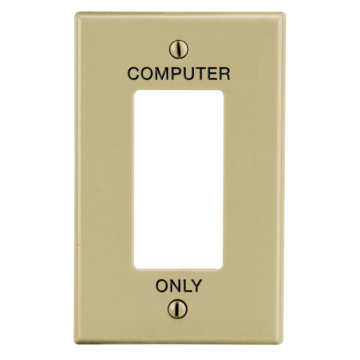 Wallplate, 1-Gang, decorator, ivory