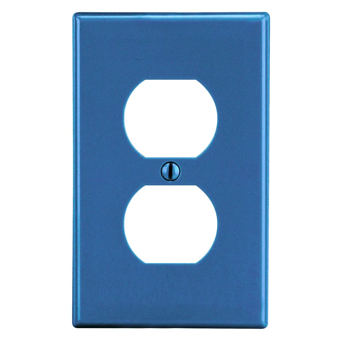 Wallplate, 1-Gang, Duplex, Blue