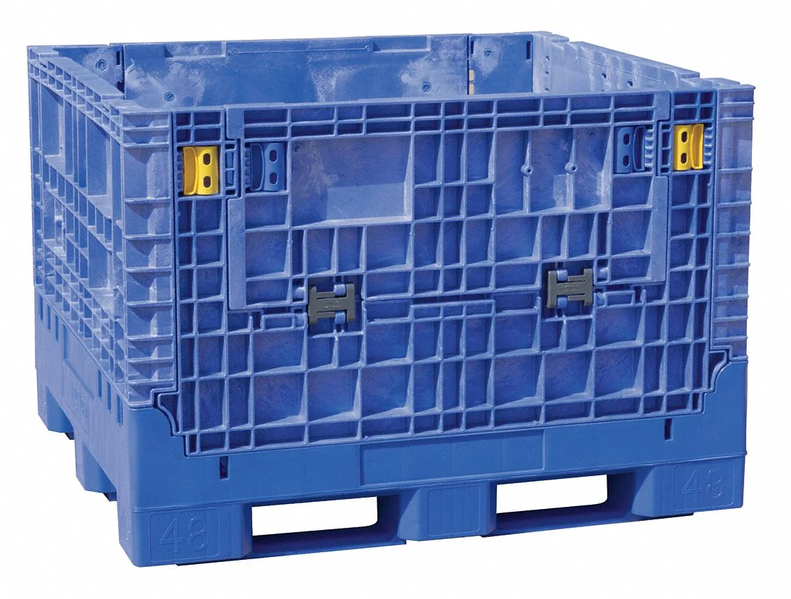 BUCKHORN INC BN4845342023000 CollaPSIble Bulk Container, 28.7 cu ft, 48 Inch x 45 Inch x 34 in, 4-Way Entry, Stackable | CQ8AYG 39H824