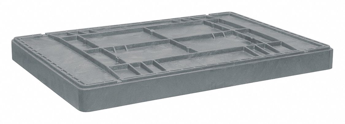 Bulk Container Lid, Light Gray, 29 45/64 Inch x 3 13/64 Inch x 42 1/2 Inch Size