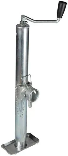 BULLDOG 1501040301 Trailer Jack, Round, Side Mount, 3000 lbs., Topwind, Weld-On, 12.4 Inch Retracted | CL2KXL
