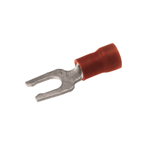 BURNDY BA16EL10 Fork Terminal, 22 AWG Conductor Size, Red | CF4BJY