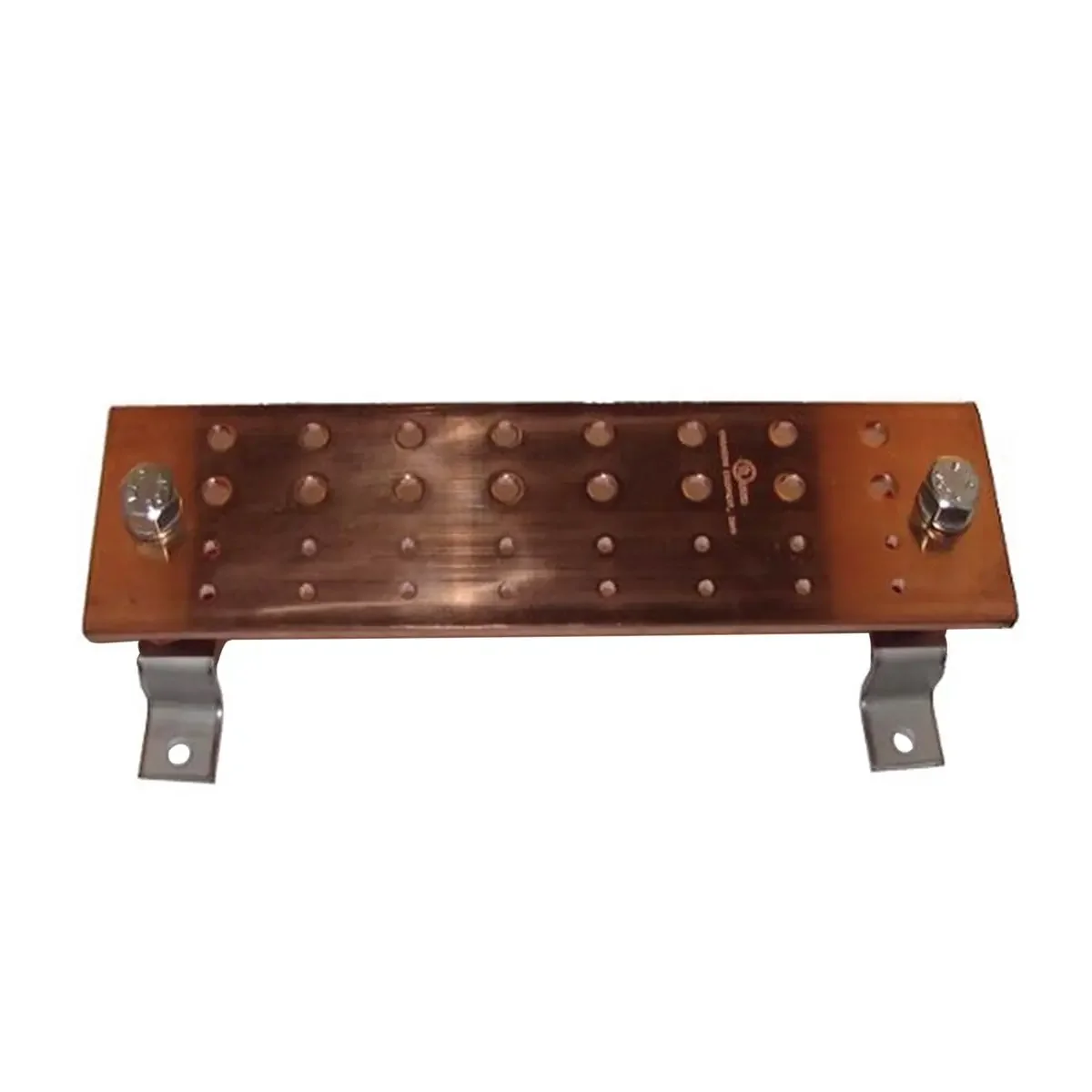 Bare Copper busbar, 16 Inch long, 4 Inch wide, 32 holes