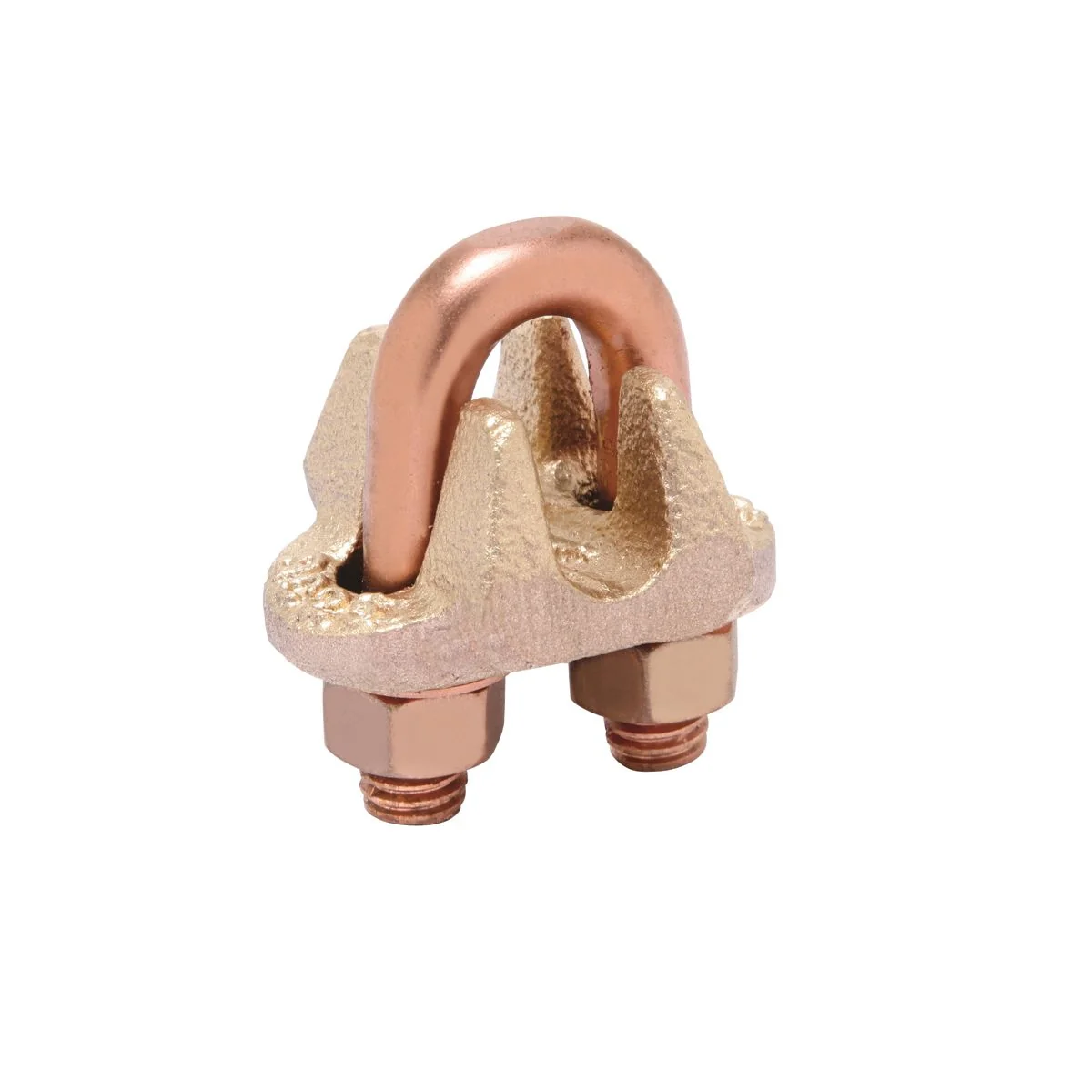 Copper Deadend Clamp, 1/0 Str, 3/8 Guy Wire