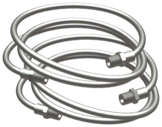 BURNDY LPHTHOSNCR66668 Hydraulic Hose, 8 Feet Overall Length | CF4BYU