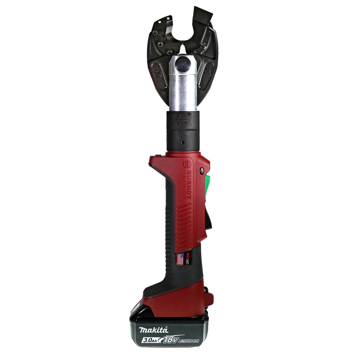 Scissor Action Crimper/Cutter, 6-Ton, CU/AL, Battery