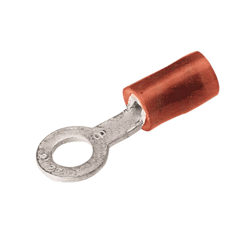 BURNDY TN188 Ring Terminal, 22 AWG Conductor Size, Red | CF4CDY