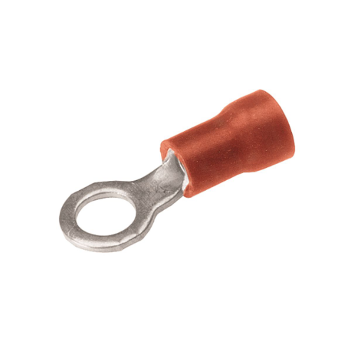 BURNDY TP1610 Ring Terminal, 22 AWG Conductor Size, Red | CF4AUK