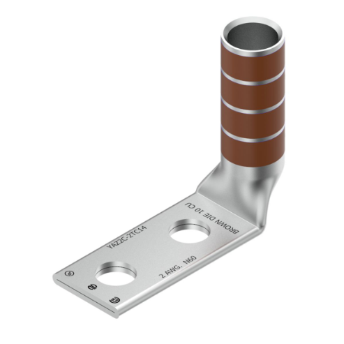 BURNDY YAZ2C2TC1490 Compression Lug, 1.25 Inch Barrel Length, Brown | CF4ELJ