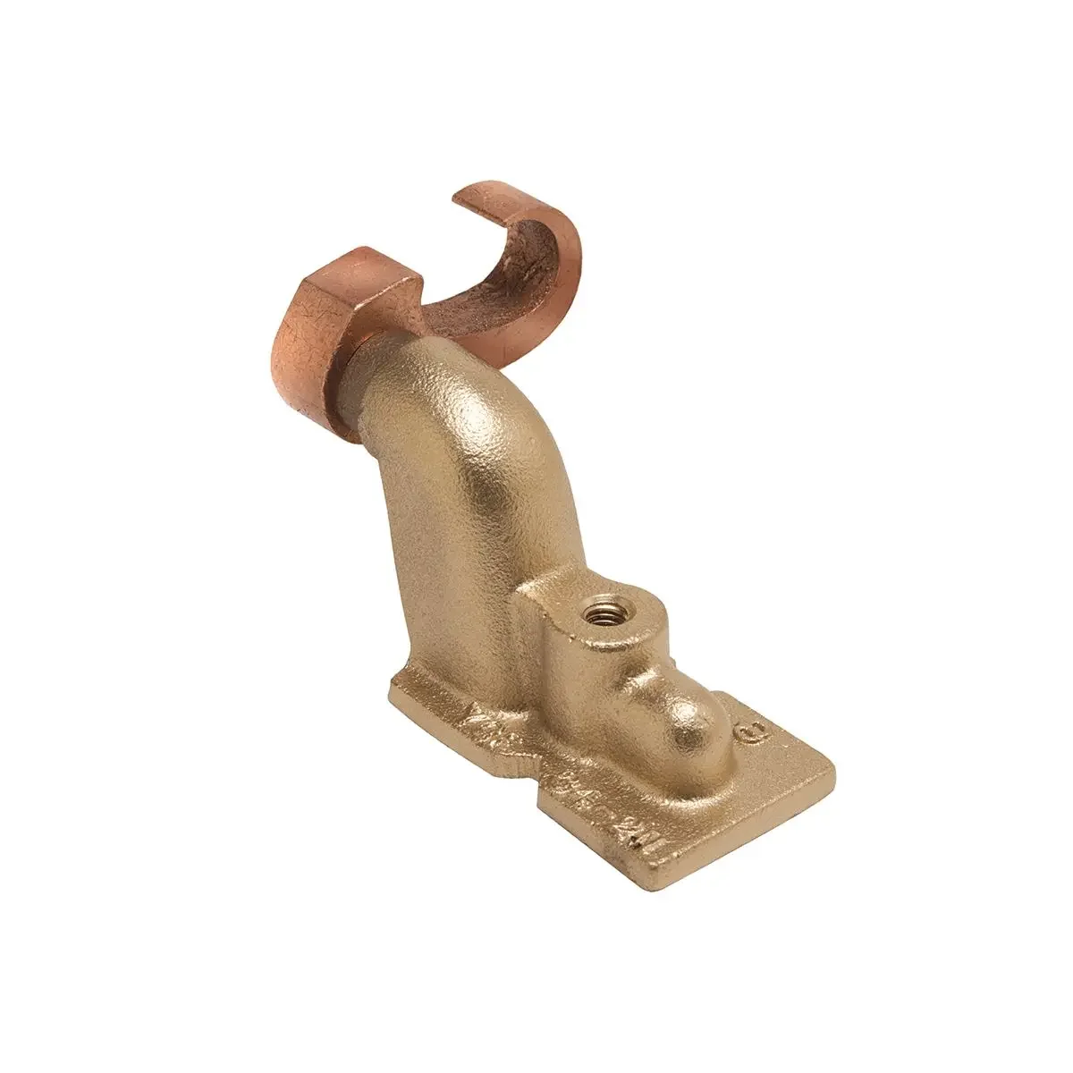 Grounding Plate, 250-500 kcmil Copper, 2-Hole, 1/2 Inch Stud