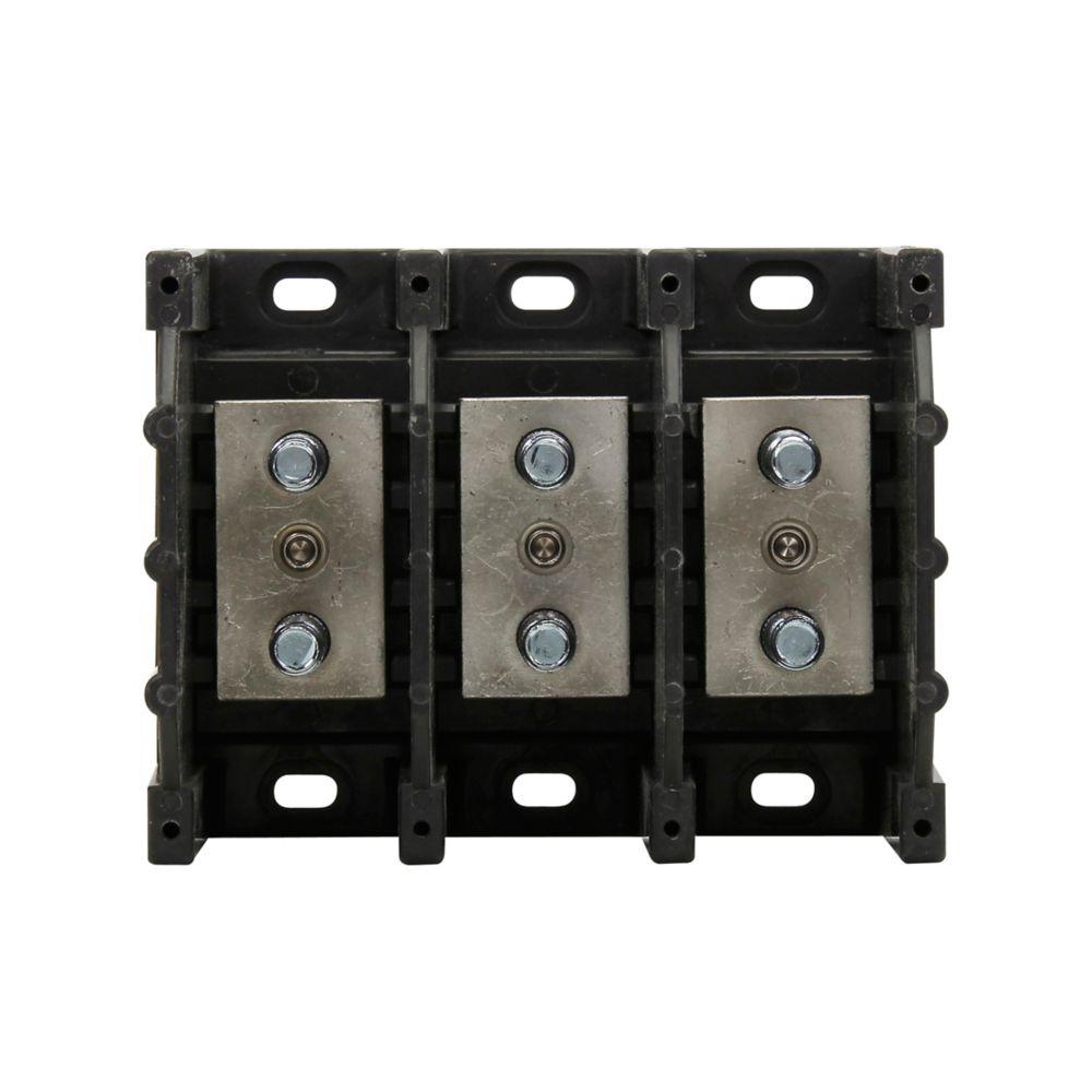 BUSSMANN 16390-3 Terminal Block, 250A, Black | BC7ZMV