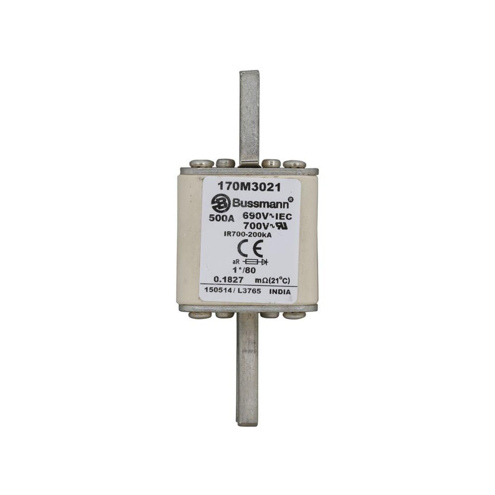BUSSMANN 170M3021 Specialty Fuse, 500A, 690VAC | BC9KYL