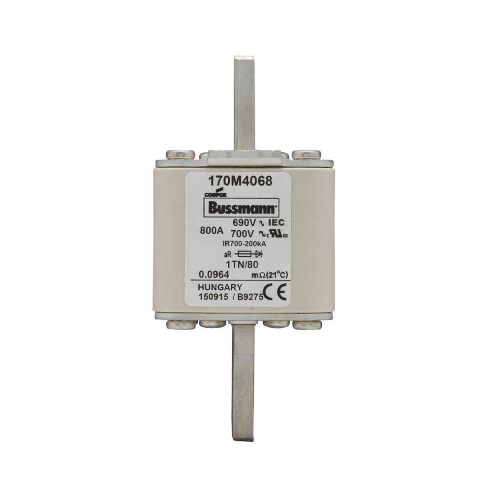 BUSSMANN 170M4068 Specialty Fuse, High Speed, 690VAC, 800A, Square Body Blade Fuse | BC9VHE