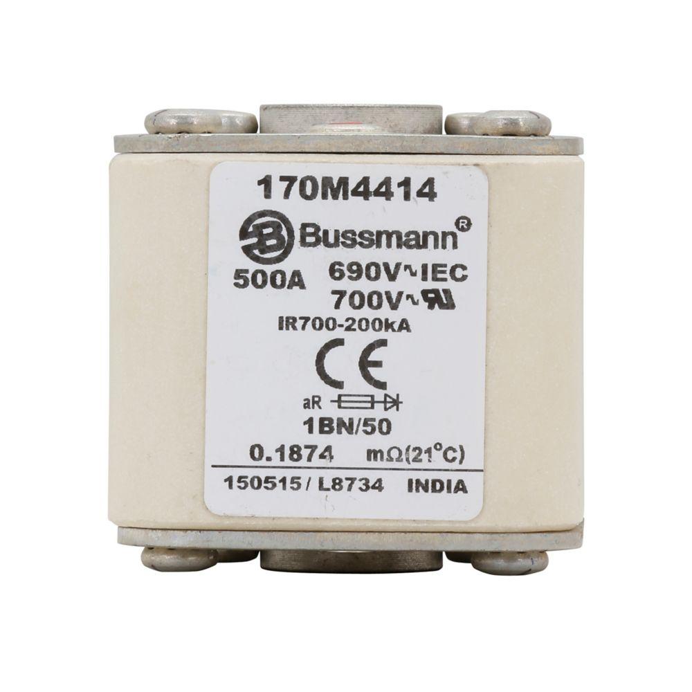 BUSSMANN 170M4414 Semiconductor Fuse, 500A, 690VAC | BD3DVX