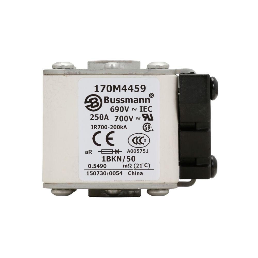 BUSSMANN 170M4459 Specialty Fuse, High Speed, 690VAC, 250A, Square Body Blade Fuse | BC9VHF
