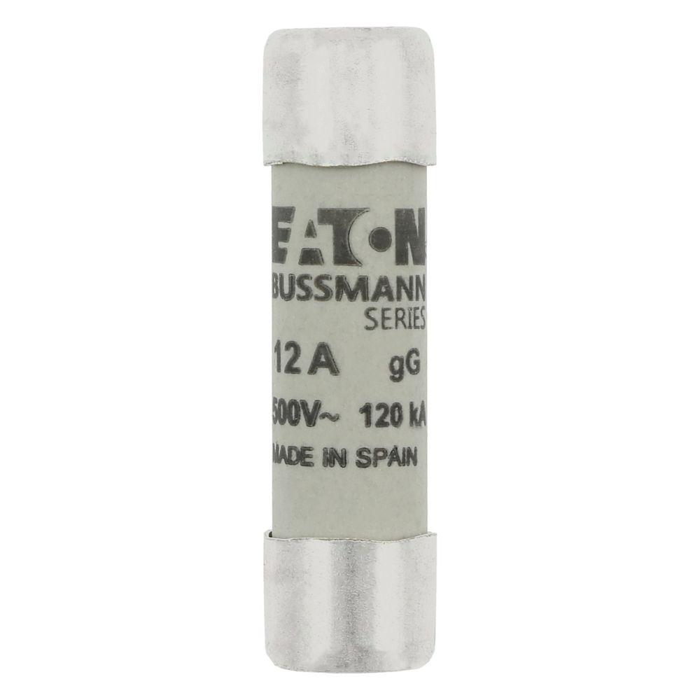 BUSSMANN C10G12 Midget Fuse, Industrial, Time Delay/Slow Blow, 500VAC, 12A, Cartridge Fuse | BD4CFX