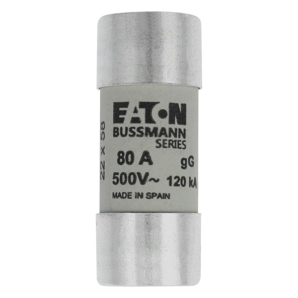 BUSSMANN C22G80 Specialty Fuse, 80A, 500VAC | BC9HGY