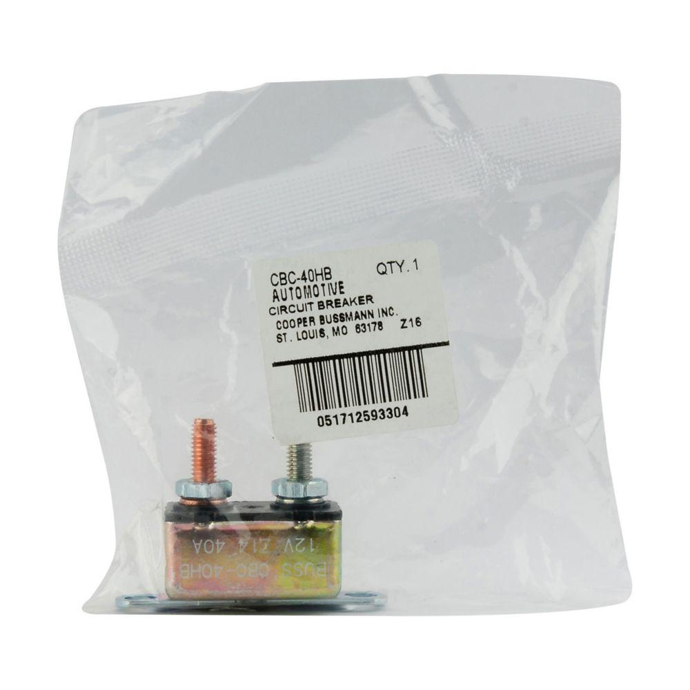 BUSSMANN CBC-40HB Automotive Circuit Breaker, 40 A, 14 VDC | BC9VQR
