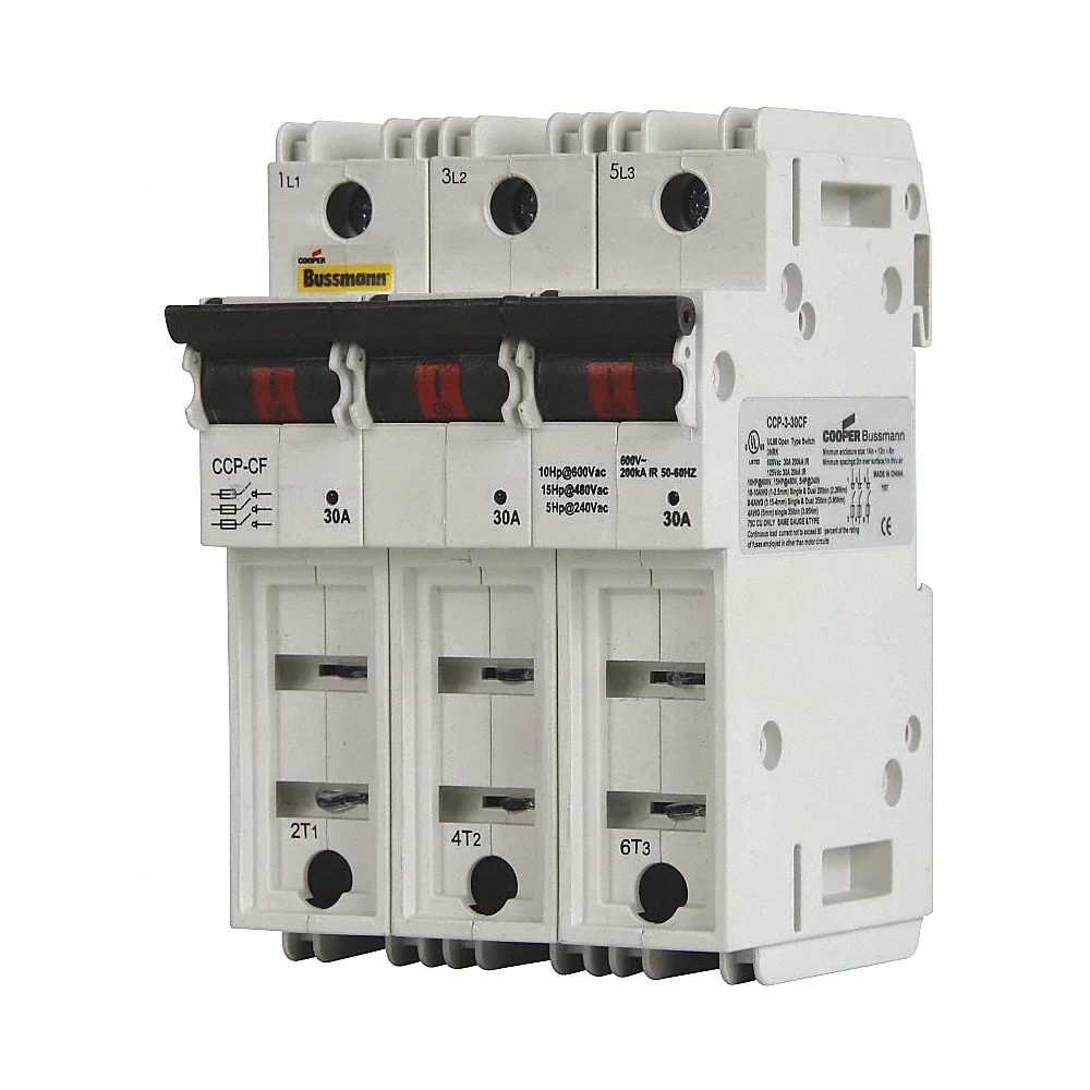BUSSMANN CCP-3-30CF Fusible Disconnect, 30 A, 600 VAC, Three Pole | AA6PLX 14L610