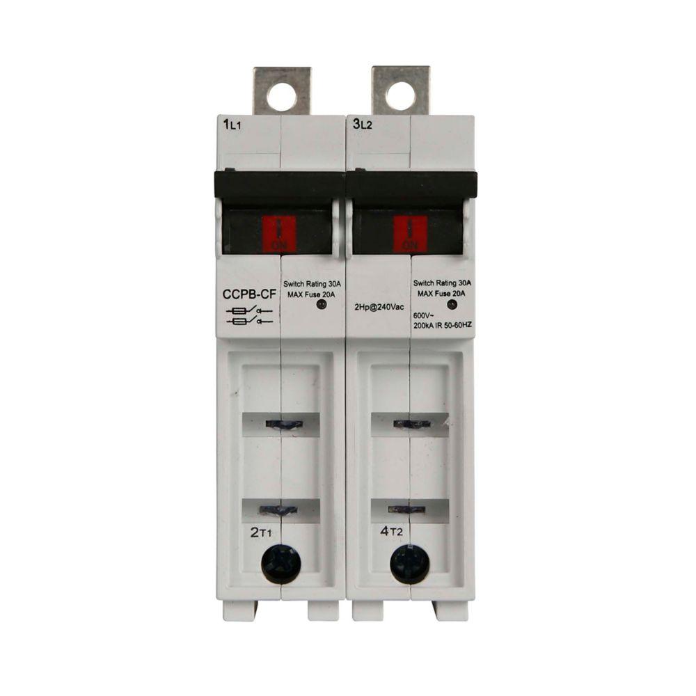 BUSSMANN CCP2B-2-60CF Fusible Disconnect, 60 A, 600 V, 2 pole, Finger Safe | BD2JBT CCPB-2-60CF