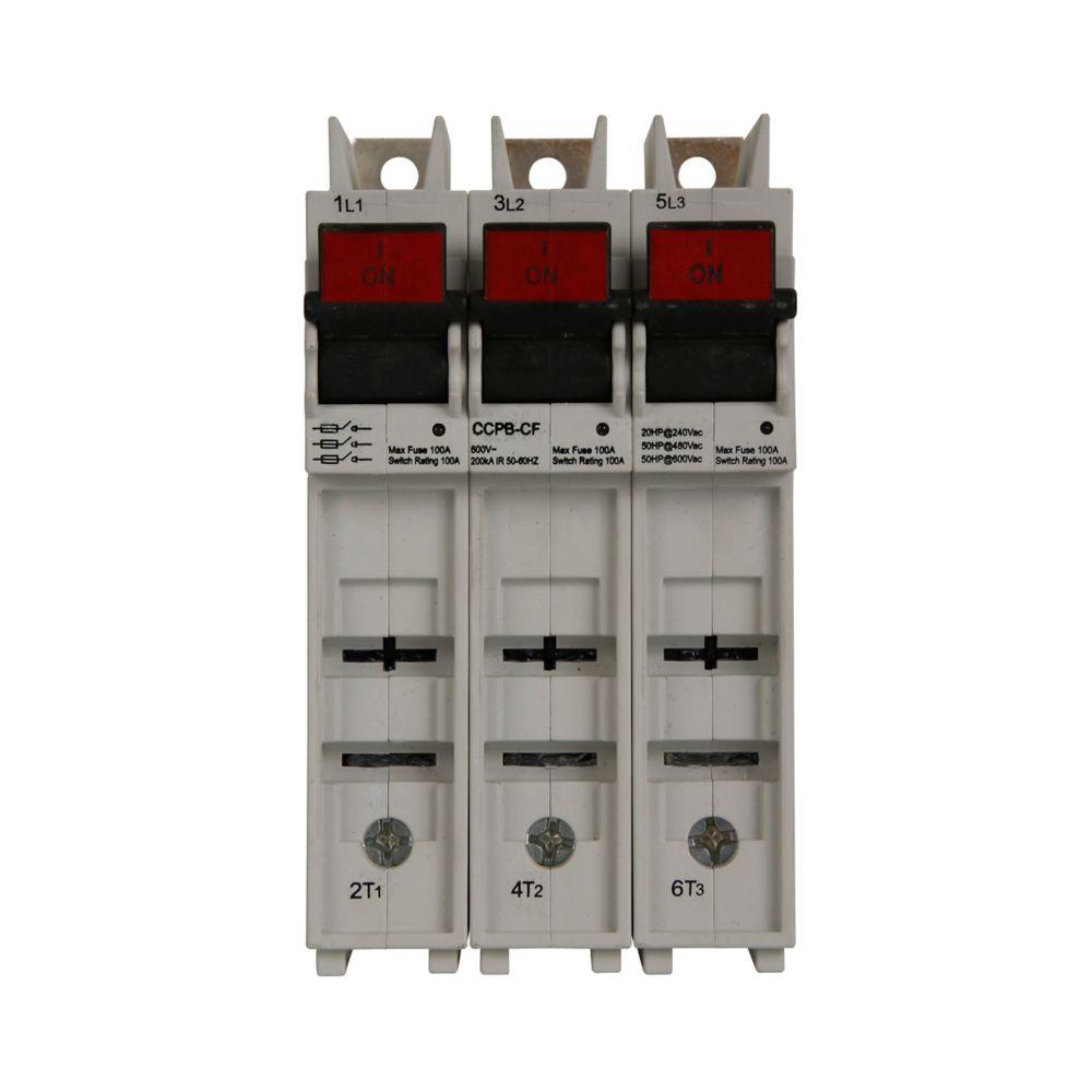 BUSSMANN CCP2B-3-70CF Fusible Disconnect, 70 A, 600 V, 3 pole, Finger Safe | BD3GKT CCPB-3-70CF