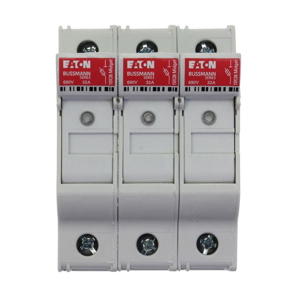 BUSSMANN CHM4DIU Fuse Module, 4 Pole, 30 A, 600 V, White | BD3EAC