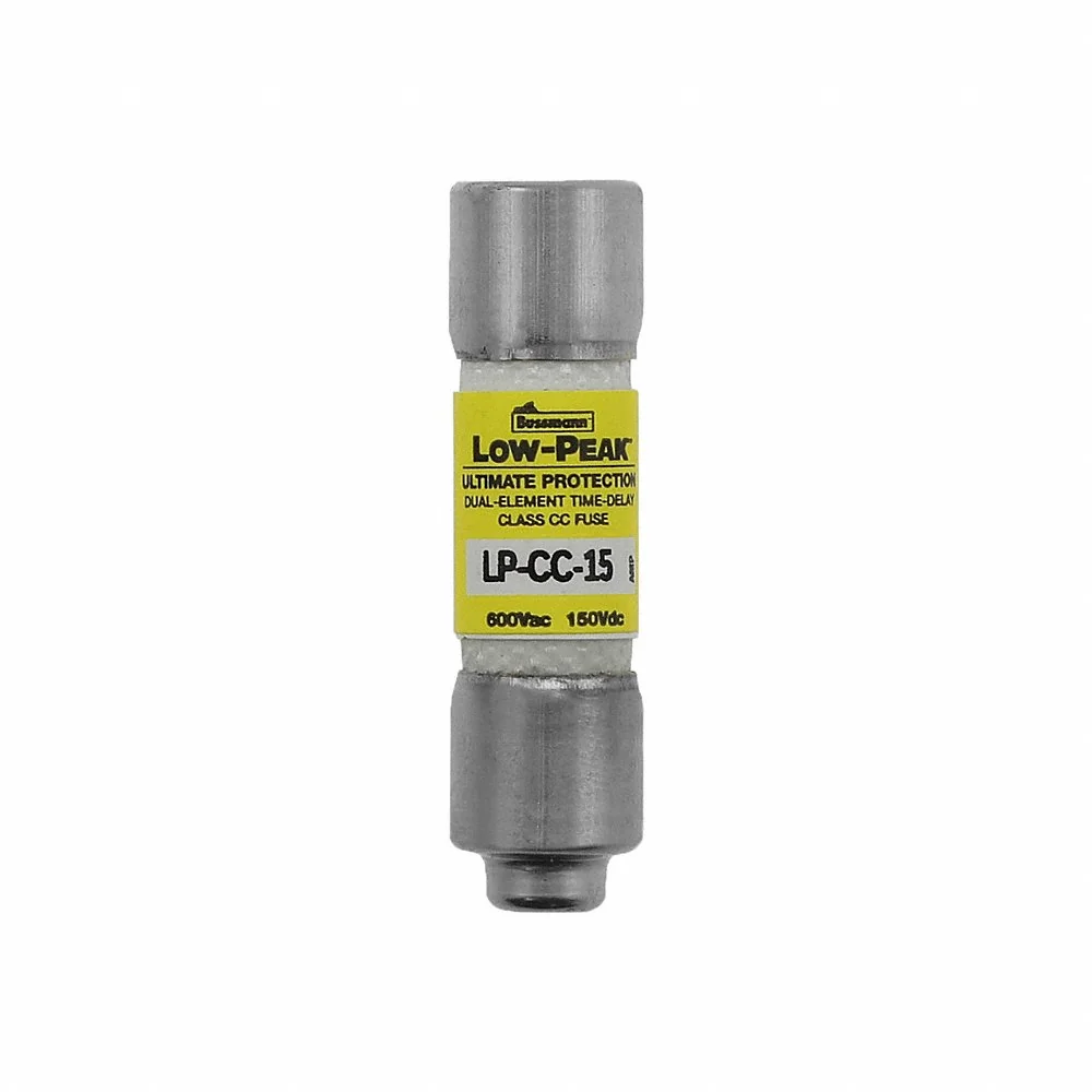 BUSSMANN LP-CC-15 Fuse, 15 A, Standard, 600 V, Melamine Tube | AA9FMN 1CX48