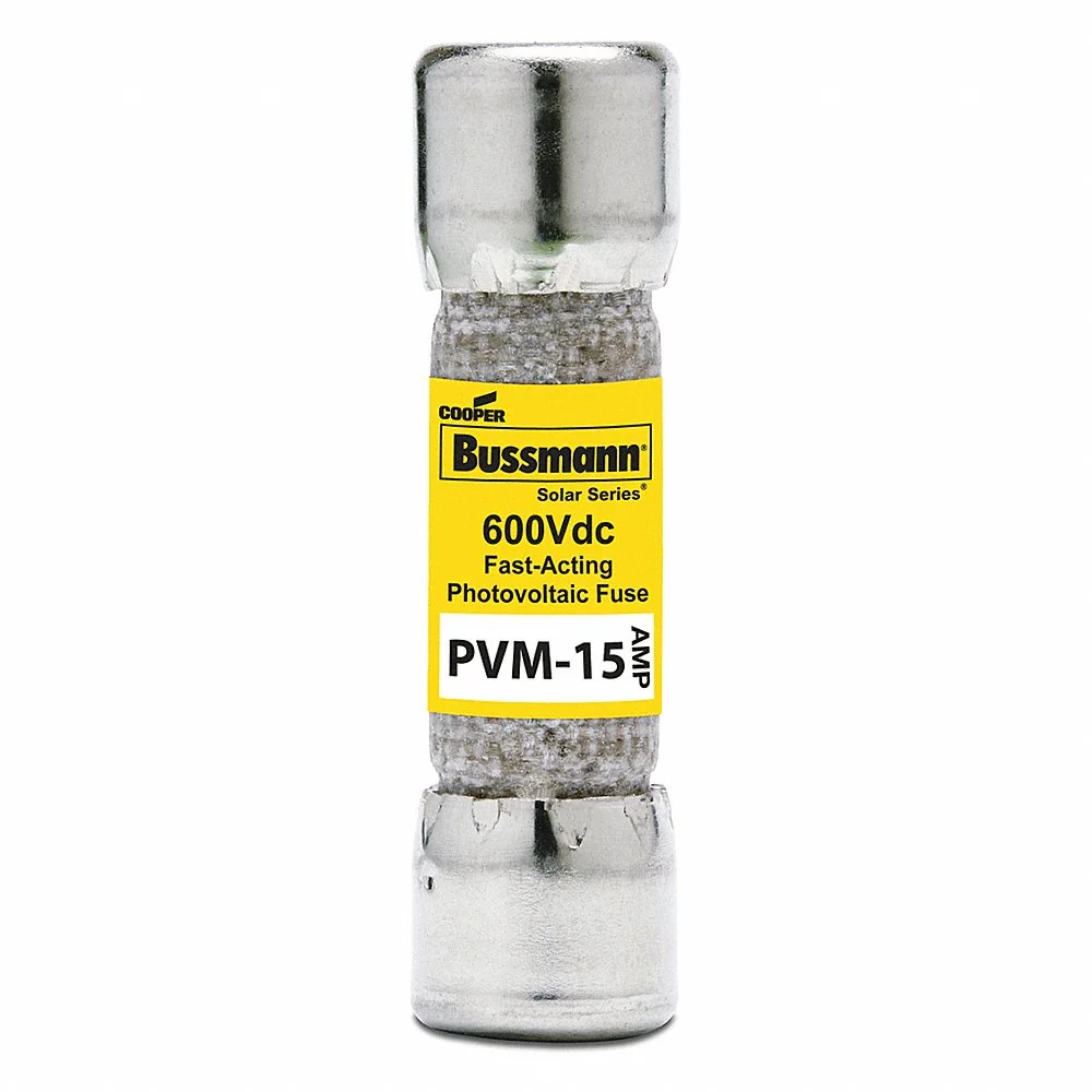 BUSSMANN PVM-15 Solar Fuse, Fast Blow, 15A, 600VDC | BD2GUT
