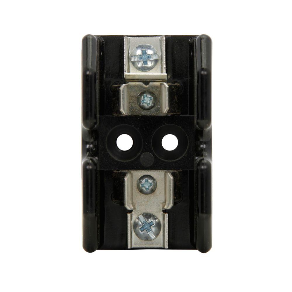 Fuse Block, Class T, 2 Pole, 60 A, 600 V, Black