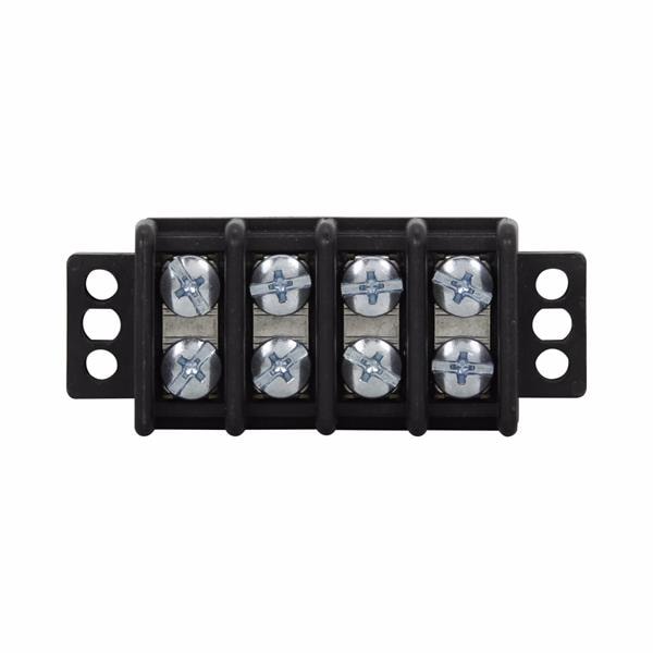 BUSSMANN TB345-08SP Barrier Terminal Block, 45 A, 600 V, Thermoplastic | BD3HMB