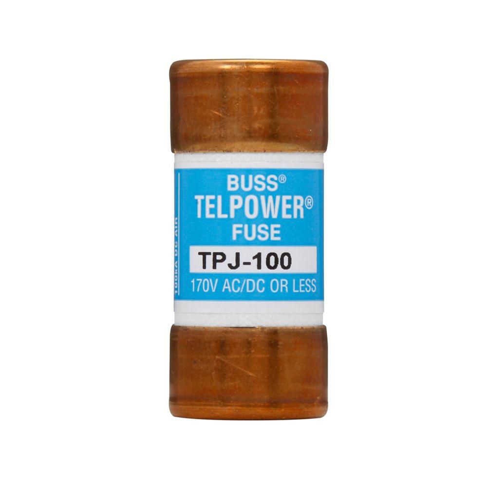 BUSSMANN TPJ-100 Telecom Power Fuse, 100A, 170VAC | BD2ZLK