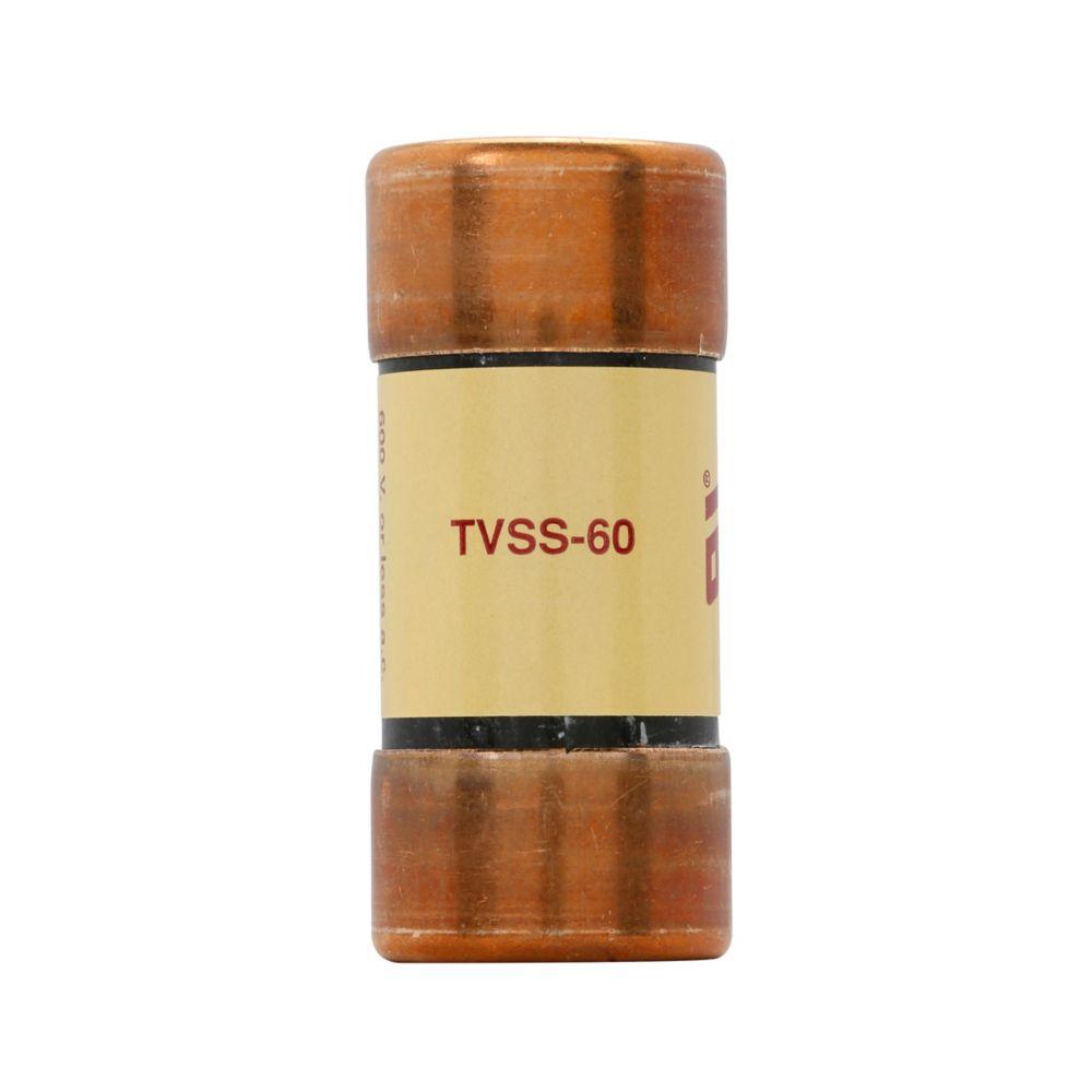 BUSSMANN TVSS-60 Specialty Fuse, Surge Protector Replacement, 600VAC, 60A, Cartridge Fuse | BD2QKE